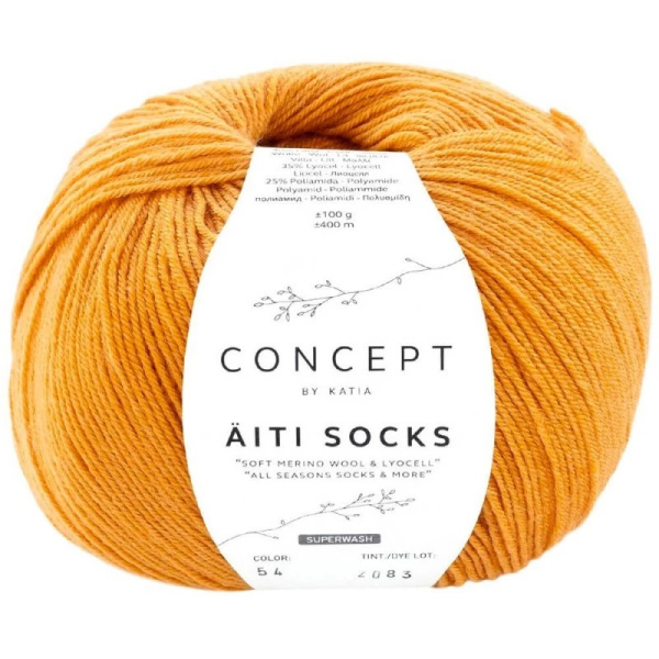 Пряжа Aiti Socks&More , 40% шерсть, 35% лиоцелла, 25% полиамид, 100 г, 400 м. Арт 1419.54