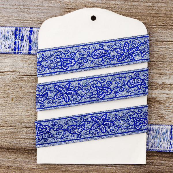 Лента жаккард SAFISA, 25 мм, 15 м, цвет 02. Арт 9104-25мм-02            