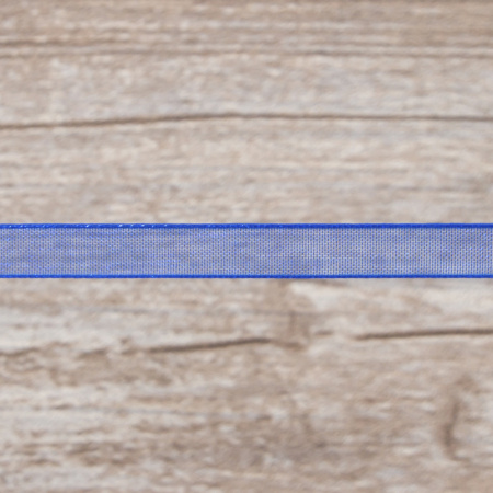 Лента органза SAFISA мини-рулон, 7 мм, 4,5 м, цвет 13, синий. Арт P00520-7мм-13           