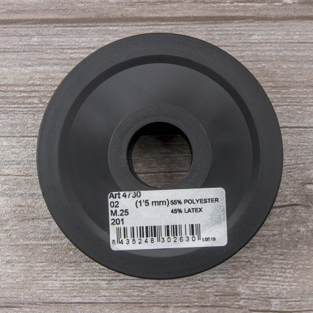 Резинка шляпная SAFISA, 1,5 мм, 25 м, цвет 201 неоновый желтый. Арт 4730-1,5мм-201