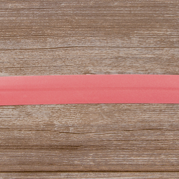 Косая бейка атласная 30 мм, 25 м, цвет 29, ярко-розовый. Арт 6260-30мм-29            