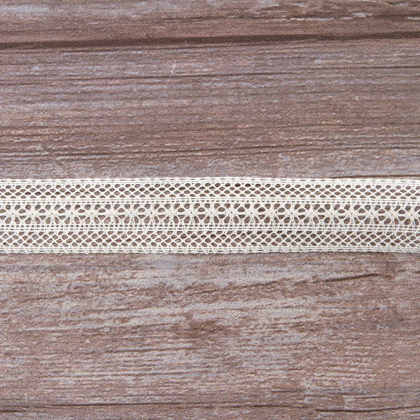 Мерсеризованное хлопковое кружево, 30 мм, шампань. Арт 2120/72