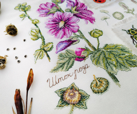 Набор для вышивания "Ботаника. Шток-роза". Арт 03.015.21