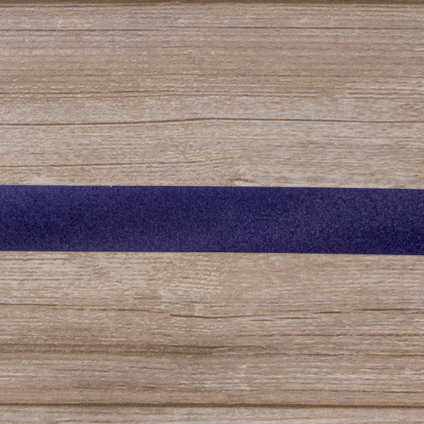 Косая бейка атласная 30 мм, 25 м, цвет 15, темно-синий. Арт 6260-30мм-15            