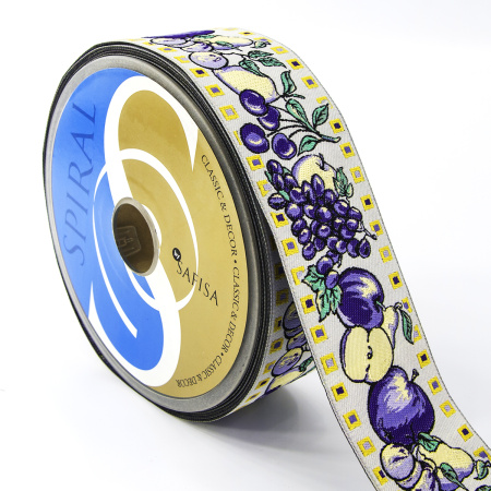 Лента жаккард SAFISA, 50 мм, 15 м, цвет 02. Арт 9120-50мм-02            