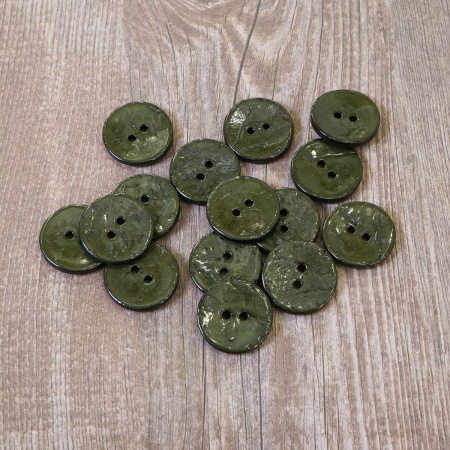 Пуговицы CONCEPT, размер 32, кокос, цвет COL.2 зеленый. Арт 1919H-032-COL.2
