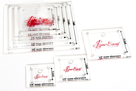 Набор лекал для заготовок-квадратов, 8 размеров (3/4”, 1”, 1 1/4”, 1 1/2”, 1 3/4”, 2”, 2 1/2”, 3”). Арт NL4151