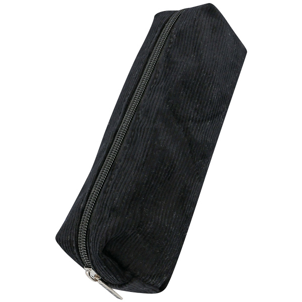 Пенал для ручек "Pencil Case" на молнии, 22 х 7 х 7 см, вельвет, цвет черный. Арт 03996/6 
