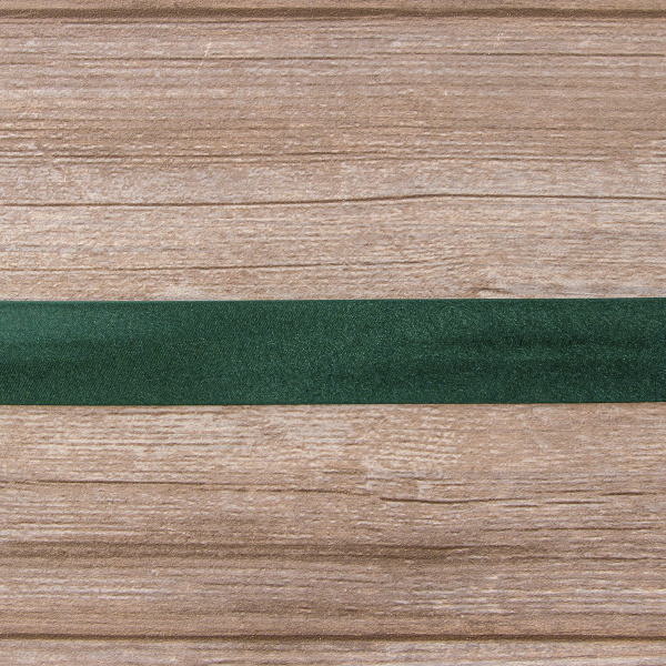 Косая бейка атласная 30 мм, 25 м, цвет 43, темно-зеленый. Арт 6260-30мм-43            