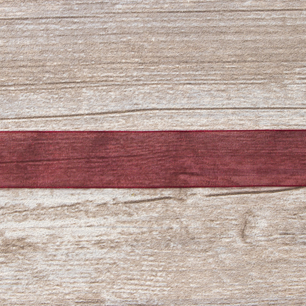 Лента органза SAFISA мини-рулон, 25 мм, 2,5 м, цвет 30, бордо. Арт P00520-25мм-30          