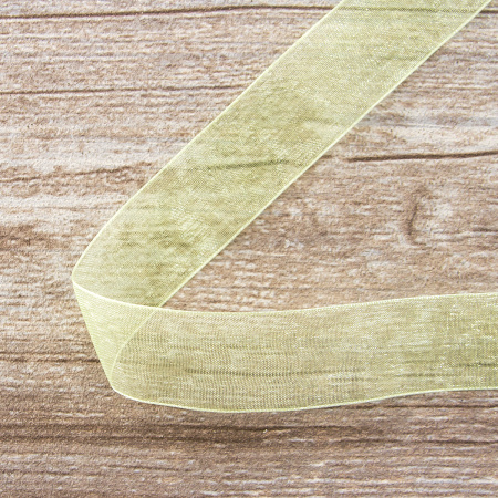 Лента органза SAFISA мини-рулон, 25 мм, 2,5 м, цвет 25, зеленый. Арт P00520-25мм-25          