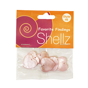 Подвеска "Shellz" Pink Heart River Shell Dangles