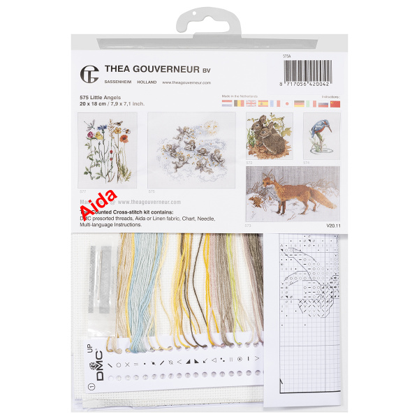 Набор для вышивания "Маленькие ангелы", канва Aida 14 ct. Арт 575A