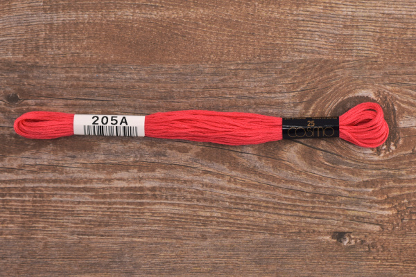 Мулине COSMO однотонный цвет  205       . Арт 25-6/205       