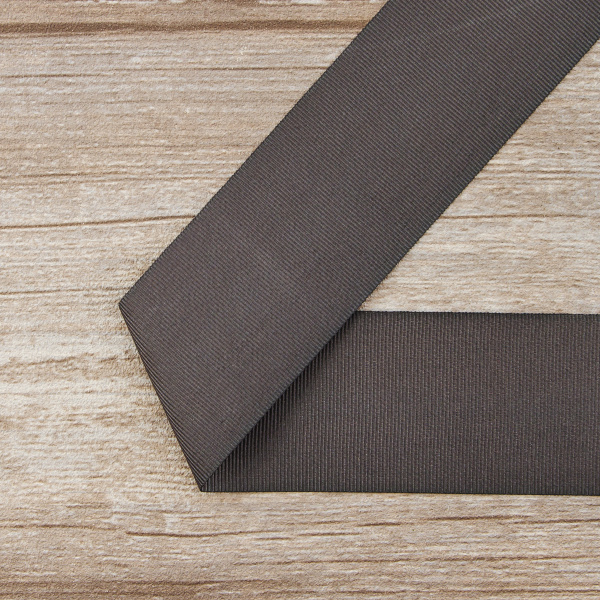 Лента репсовая SAFISA, 50 мм, 25 м, цвет 68 серый темный. Арт 350-50мм-68