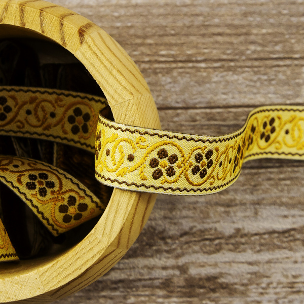 Лента жаккард SAFISA, 15 мм, 15 м, цвет 03. Арт 9208-15мм-03