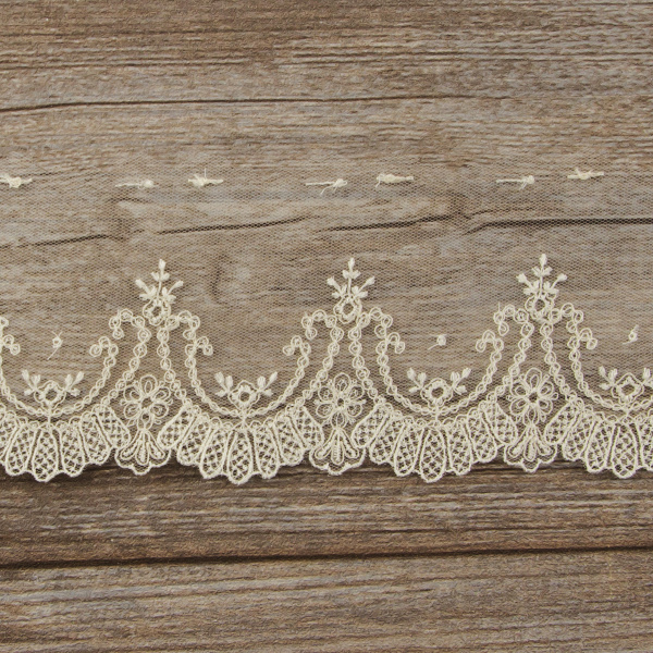 Кружево-вышивка на тюле, 35 мм. Арт 42232/58