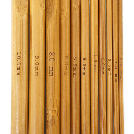 Набор крючков, вязальных, бамбук, Hemline, 15 см. Арт +T15/BAMBOO/2