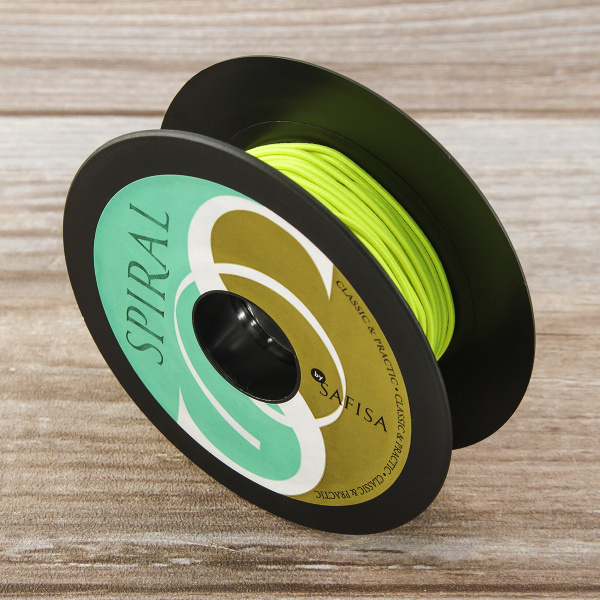 Резинка шляпная SAFISA, 1,5 мм, 25 м, цвет 201 неоновый желтый. Арт 4730-1,5мм-201