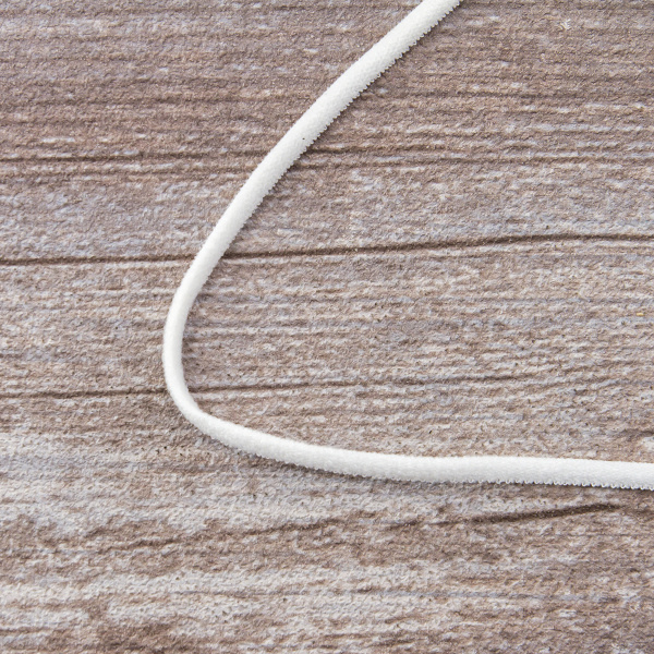 Резинка шляпная SAFISA, 3 мм, цвет 02, белый. Арт 4783-3мм-02