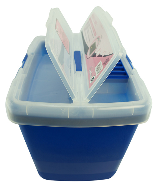 Контейнер с крышкой на защелке для хранения швейных принадлежностей. Арт MR4608.NAVY