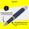 Ручка перьевая "Campus" с синим картриджем, размер пера M, 0.5 мм, цвет корпуса синий с серым. Арт 61483/3D
