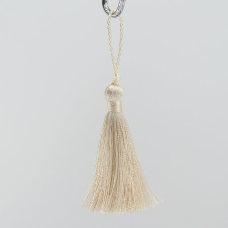 Кисть декоративная на шнуре, длина 60 мм, цвет абрикосовый