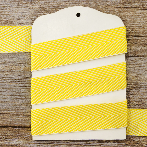 Лента жаккард SAFISA, 25 мм, 25 м, цвет 01. Арт 9202-25мм-01