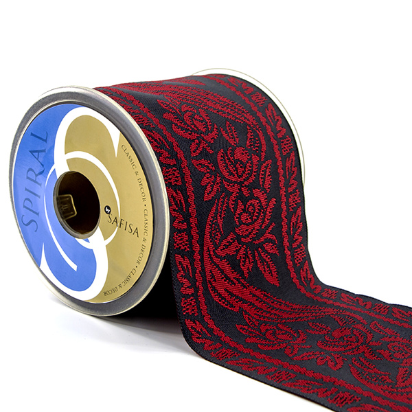 Лента жаккард SAFISA, 100 мм, 15 м, цвет 05. Арт 9090-100мм-05       