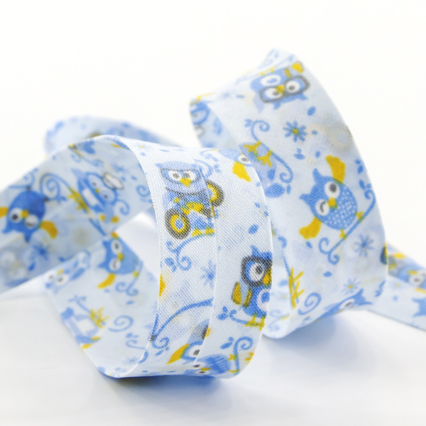 Косая бейка с рисунком SAFISA арт. 6528, 20 мм, 20 м, цвет 01. Арт 6528-20мм-01  