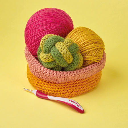 Крючок, вязальный с эргономичной пластиковой ручкой addiSwing №5, 16 см. Арт 140-7/5-16