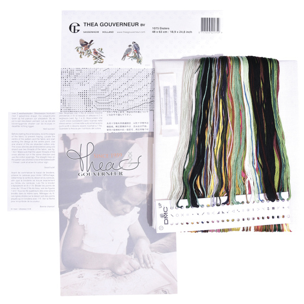 Набор для вышивания "Сороки", канва лён 36 ct. Арт 1075                    