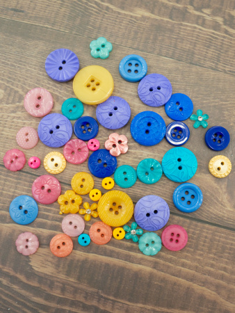 Набор пуговиц и/или декоративных элементов "Тропический пунш". Арт 6590