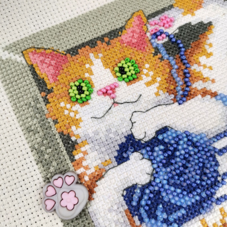 Набор для вышивания "Кот и клубок". Арт 13.003.15