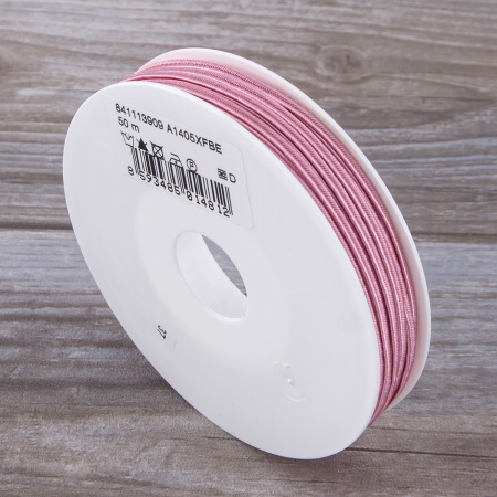 Шнур-сутаж PEGA, розовый, 3 мм. Арт 841113909A1405
