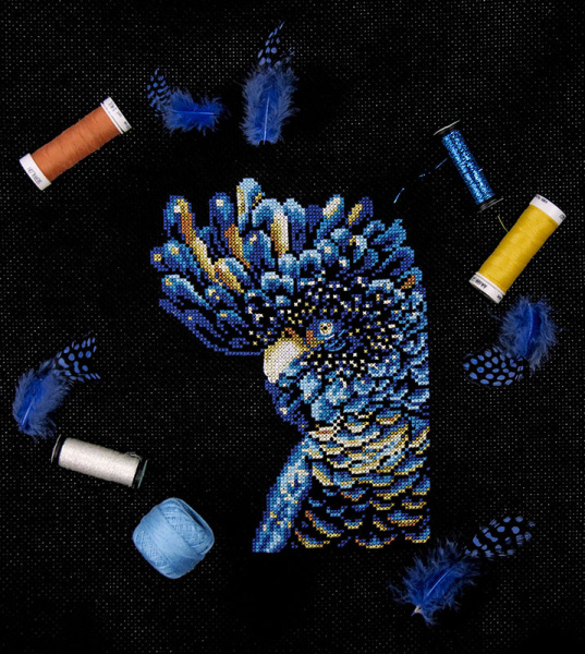 Набор для вышивания  "Черный какаду". Арт 03.010.24