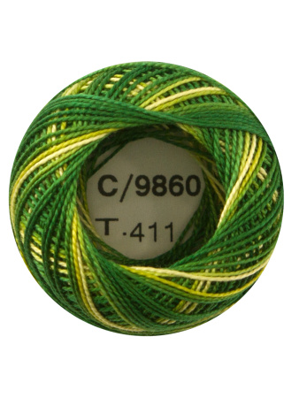 Мулине "Finca Perle"(Жемчужное"), №12,мультиколорный цвет 9860. Арт 00009/12/9860           