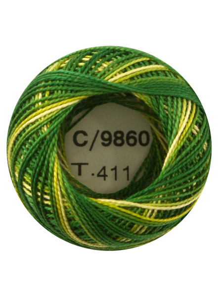 Мулине "Finca Perle"(Жемчужное"), №12,мультиколорный цвет 9860. Арт 00009/12/9860           