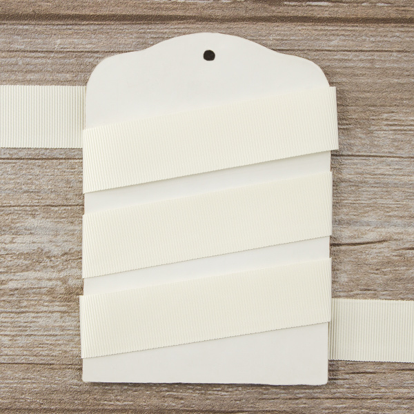 Лента репсовая SAFISA, 25 мм, 25 м, цвет 03 молочный. Арт 350-25мм-03