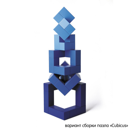 Конструктор дизайнерский NAEF CLASSIC "Cubicus" 6+, натуральное дерево, цвет синий, 10 деталей. Арт 9609.2