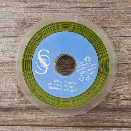 Косая бейка хлопок/полиэстер 20 мм, 25 м, цвет 119, хаки светлый. Арт 6120-20мм-119           