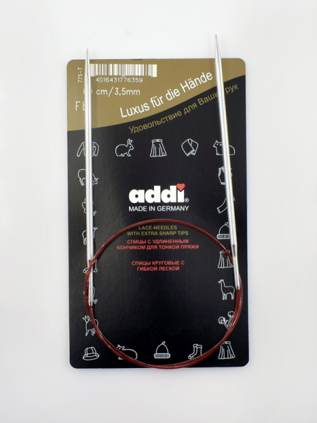 Спицы круговые с удлиненным кончиком, addiClassic Lace №3,5, 60 см. Арт 775-7/3.5-60