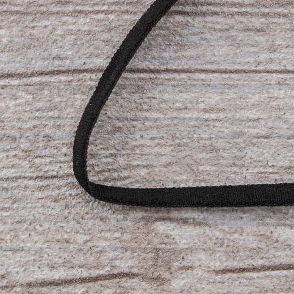 Резинка продежка, Safisa, 5 мм, цвет 01, черный. Арт 4784-5мм-01