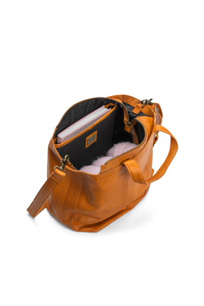 Сумка шоппер "Hiba w/zipper" Whisky. Арт QB-4701/Whisky