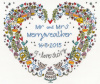 Набор для вышивания "Wedding Heart" (Свадебное сердце). Арт XWS10