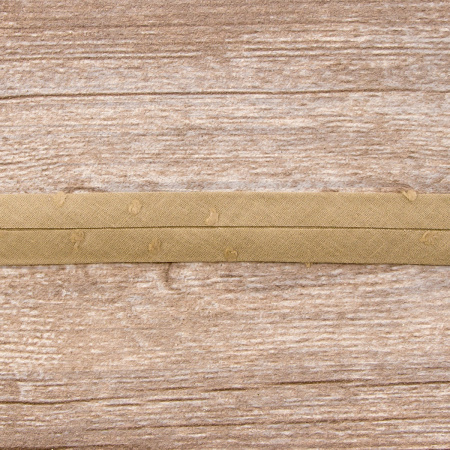 Косая бейка хлопок, 20 мм, 20 м, цвет 64, цвет молочный шоколад. Арт 6552-20мм-64