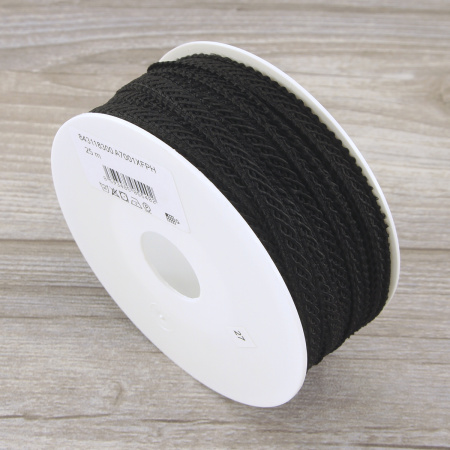 Тесьма PEGA тип интерьерная, цвет черный, 10 мм. Арт 843118300A7001          