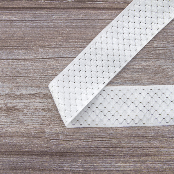 Резинка поясная решетчатая, 45 мм, 25 м, цвет 02 белый. Арт 4797-45мм-02