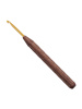 Крючок вязальный с ручкой из грецкого ореха addiNature Walnut Gold, №4, 16 см. Арт 588-2/4-16