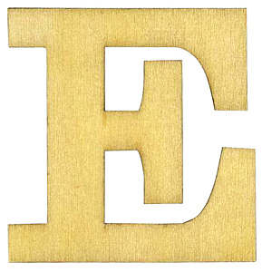 Деревянная заготовка "Буква" Е. Арт 1000010Е